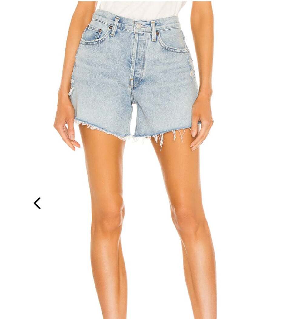 Agolde Parker Long Short in Parade Light Wash Size 26
